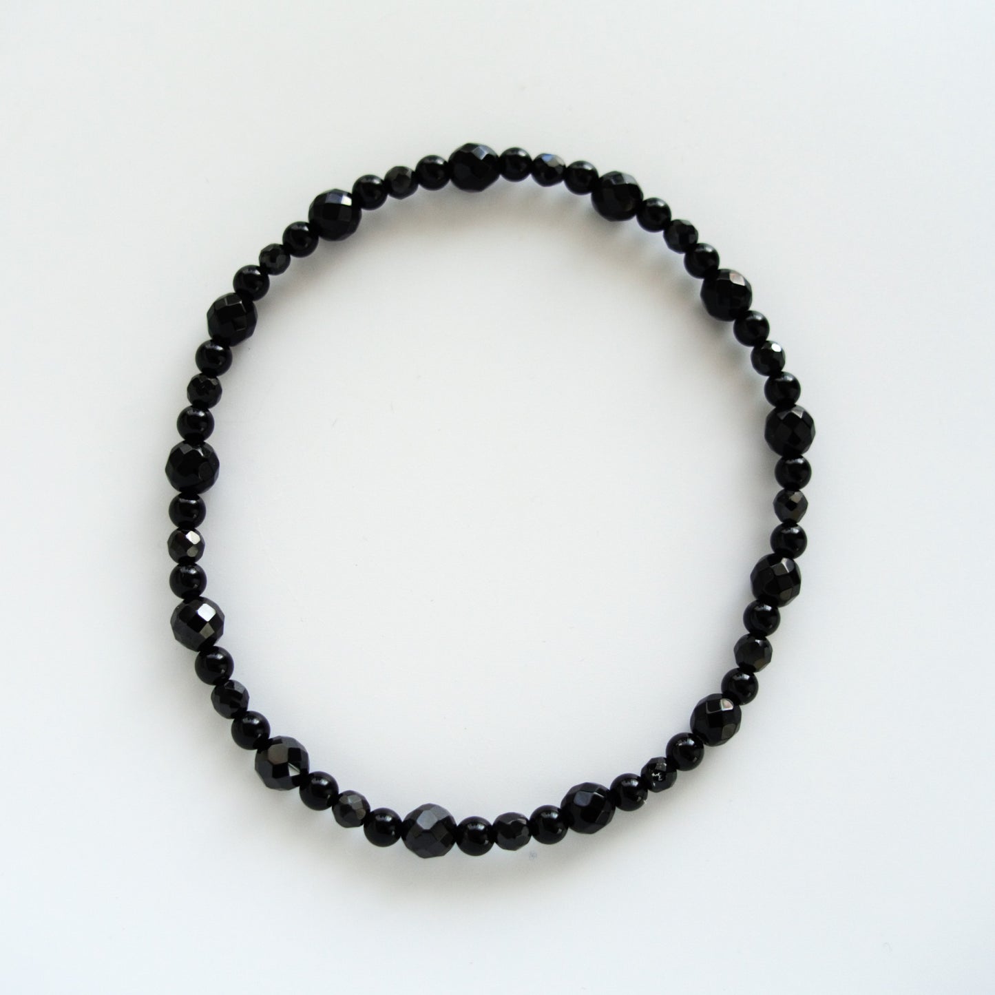 ブラックオニキス&ブラックスピネル アンクレット《グラウンディング・魔除け・根気》【ポスト投函対応可能商品】