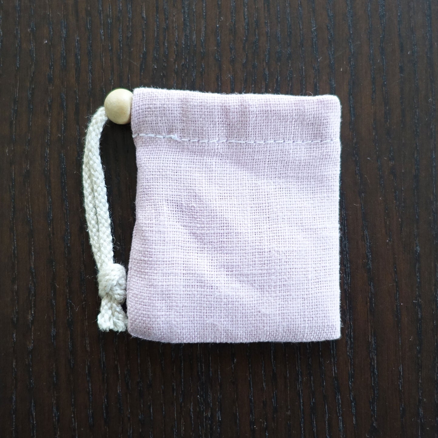 ヘンプ巾着(麻袋)Sピンク-66《タンブルや原石の持ち運びに便利》5.5cm×5cm【ポスト投函対応可能商品】