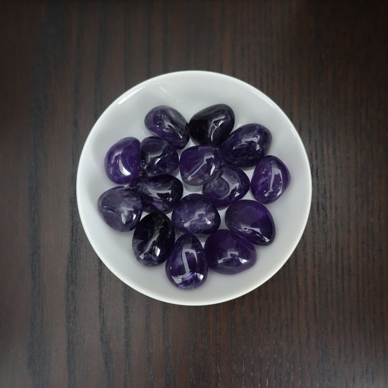 アメジスト タンブル(磨き石)【1個販売】Aグレード《思考力・安眠・ストレス解消》【ポスト投函対応可能商品】