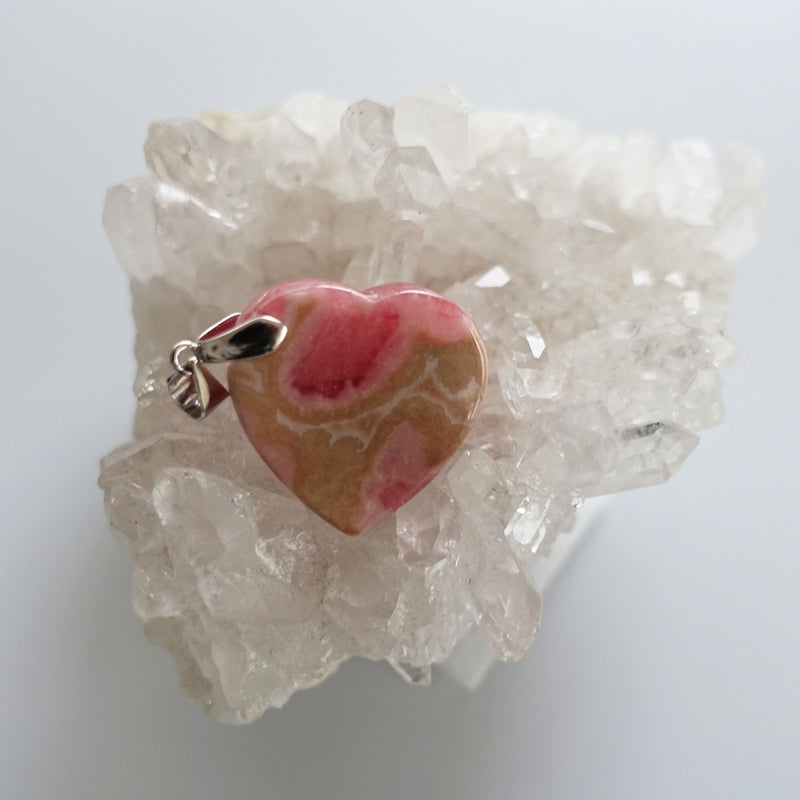 【送料無料】インカローズ21mm×22mmハート型ペンダントトップ《Cute!/Silver925》【ポスト投函対応可能商品】