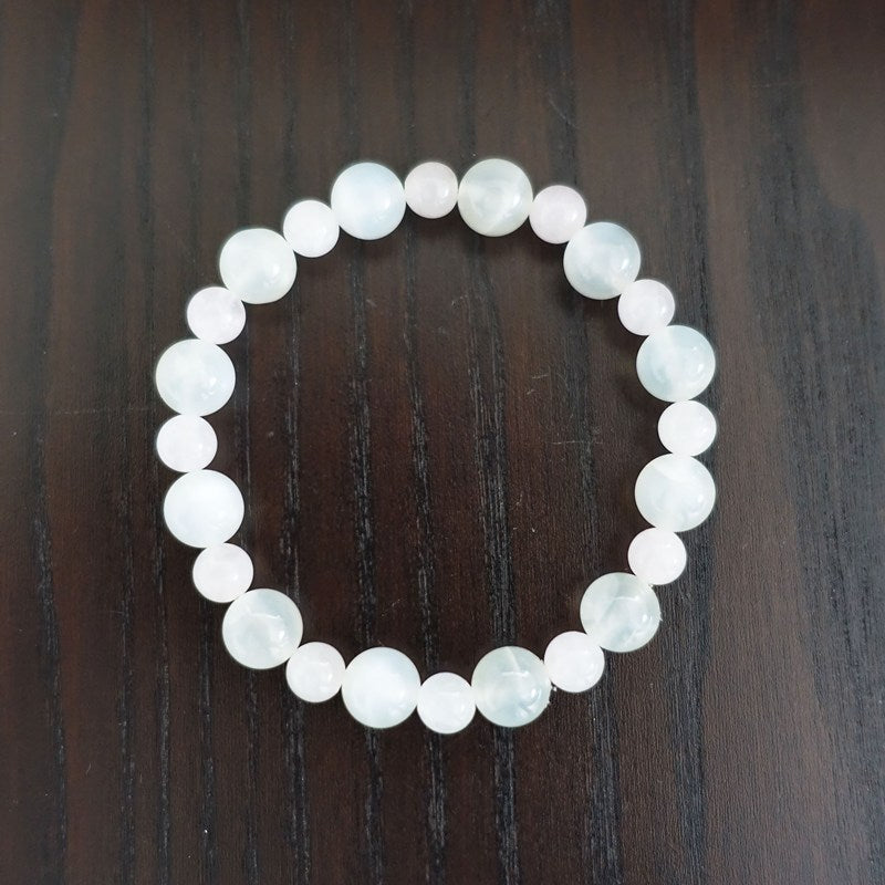 【送料無料】ムーンストーン&ローズクォーツ ブレスレット《173mm/女性性・母性・包容力・子宝》【ポスト投函対応可能商品】
