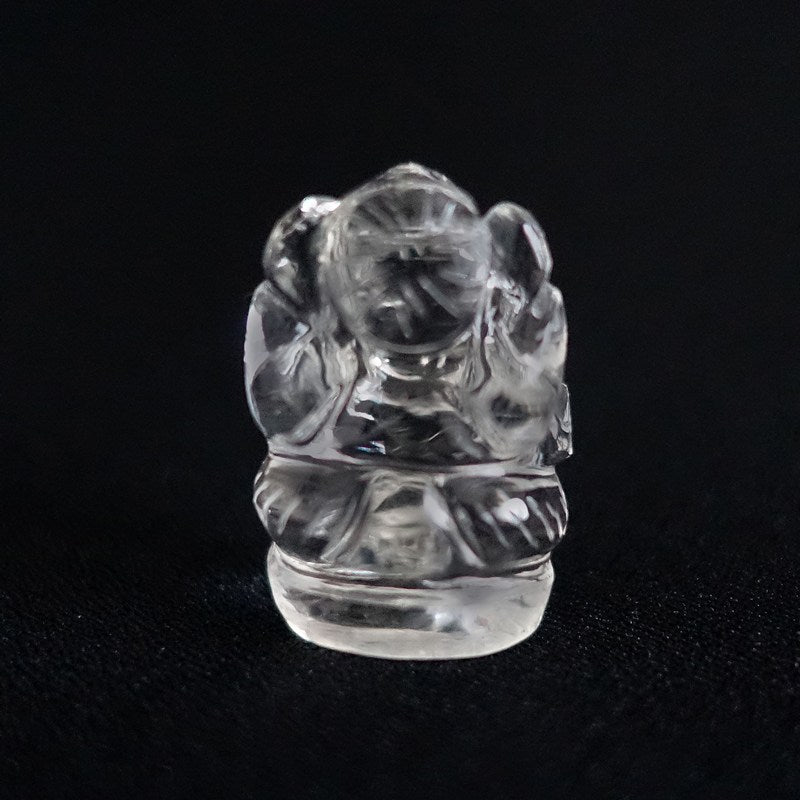 【送料無料】ヒマラヤ水晶ガネーシャ像(ガネーシュヒマール産/31mm15.2g)富・智恵・学問・商売繁盛の守り神