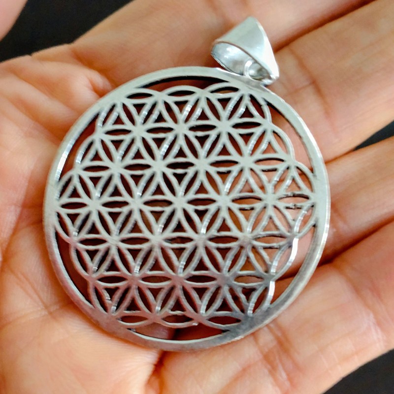 フラワーオブライフペンダントトップ《39mm/真鍮/神聖幾何学模様》Flower of Life【ポスト投函対応可能商品】