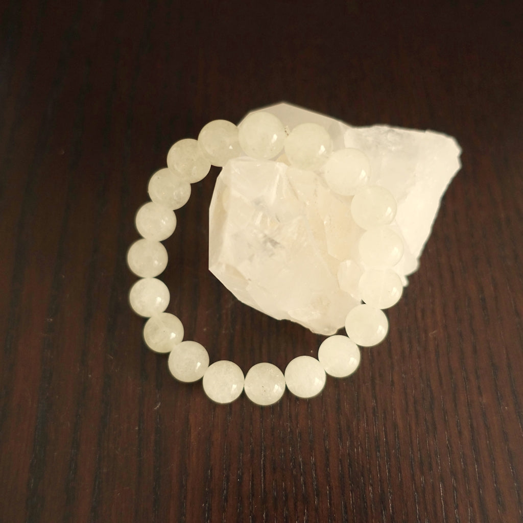 【送料無料】リビアングラス10.5mm玉ブレスレット《200mm/カルマの解消&変容》【ポスト投函対応可能商品】