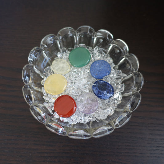 チャクラストーン ヒーリングセット(7色のタンブル&ヒマラヤ水晶チップ)