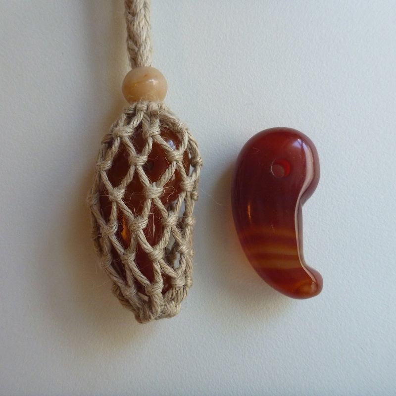 ヘンプ紐製ネックレス(石の入れ替え可能) 25mm丸玉用【ポスト投函対応可能商品】