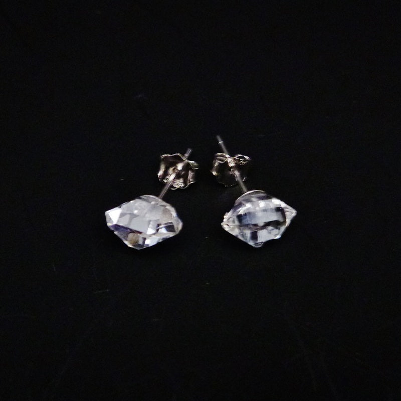 ハーキマーダイヤモンド原石 スタッズピアス(ペア)SILVER925
