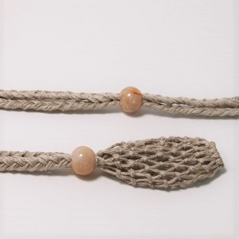 ヘンプ紐製ネックレス(石の入れ替え可能)30mm丸玉用【ポスト投函対応可能商品】