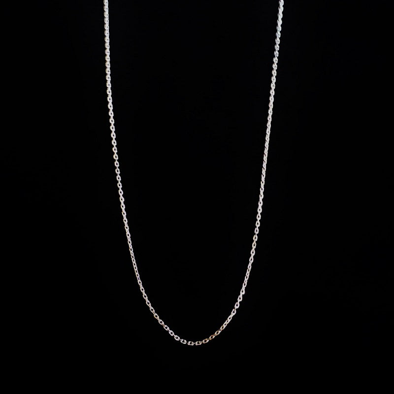 チェーンネックレス シルバー925(50cm)《あずき/イタリア製》【ポスト投函対応可能商品】