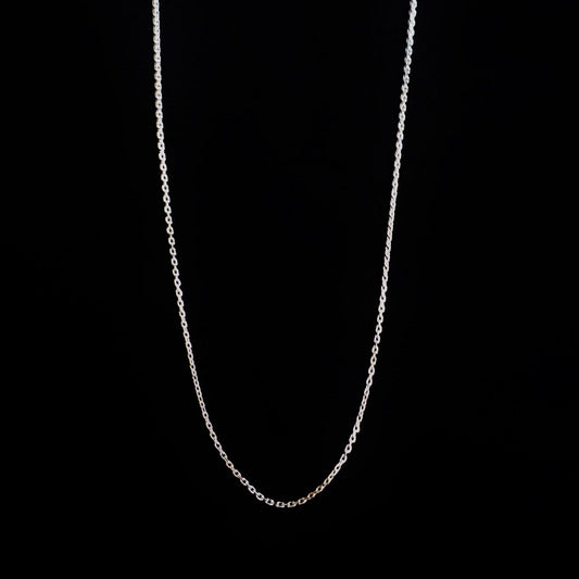 チェーンネックレス シルバー925(45cm)《あずき/イタリア製》