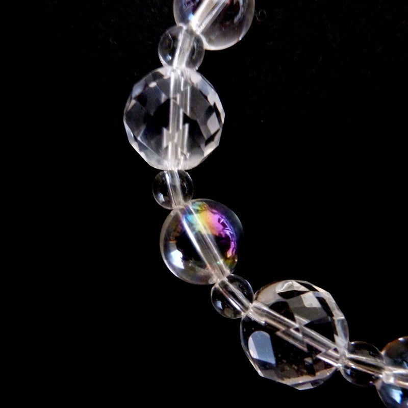 水晶ブレスレット(水晶/オーロラクリスタル)【ポスト投函対応可能商品】
