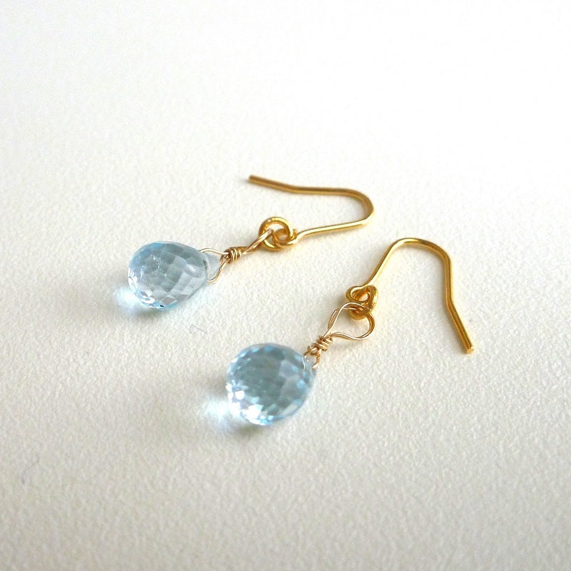 アクアマリン宝石質AAA ピアス(ペア)-幸せな結婚・自己表現【ポスト投函対応可能商品】
