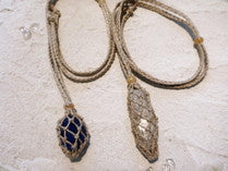 ヘンプ紐製ネックレス(石の入れ替え可能)《7色から選べる S/Mサイズ》【ポスト投函対応可能商品】