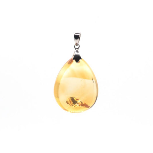 【送料無料】シトリン ドロップ型ペンダントトップ《24mm×19mm》