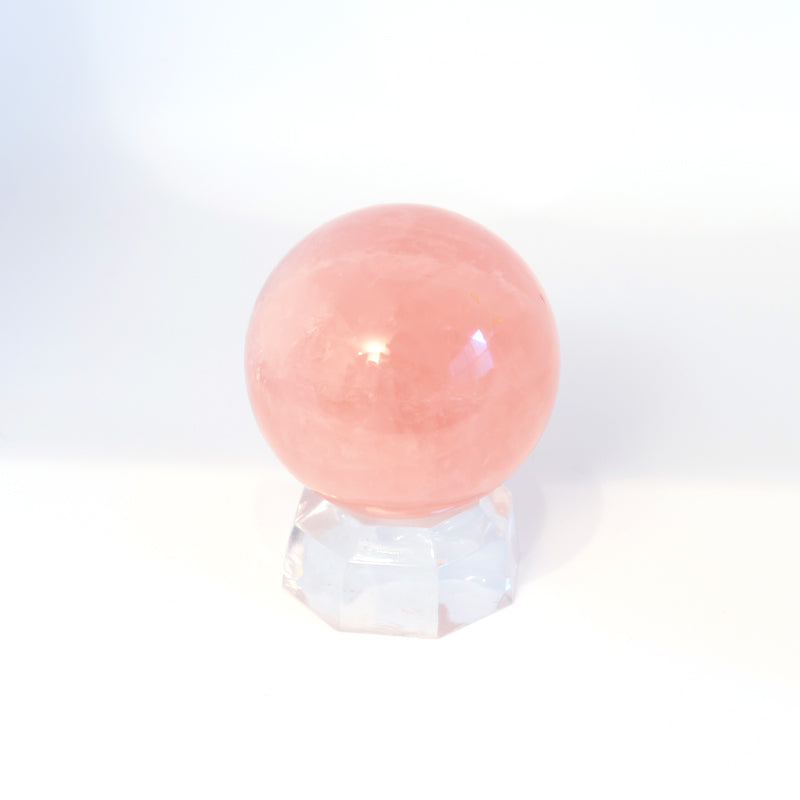 【送料無料】ローズクォーツ丸玉AAAグレード《44mm球》アクリル台座付