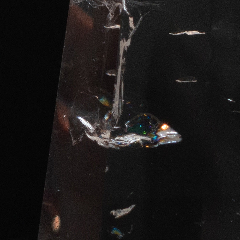 【送料無料】水晶ポイント(ブラジル産/ポリッシュ)《レインボー入り》96.5mm/125g