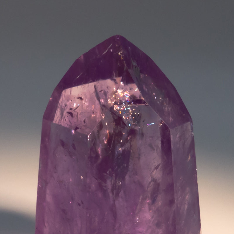 アメジスト原石ポイント(ポリッシュ)《38.5mm/25g》レインボー