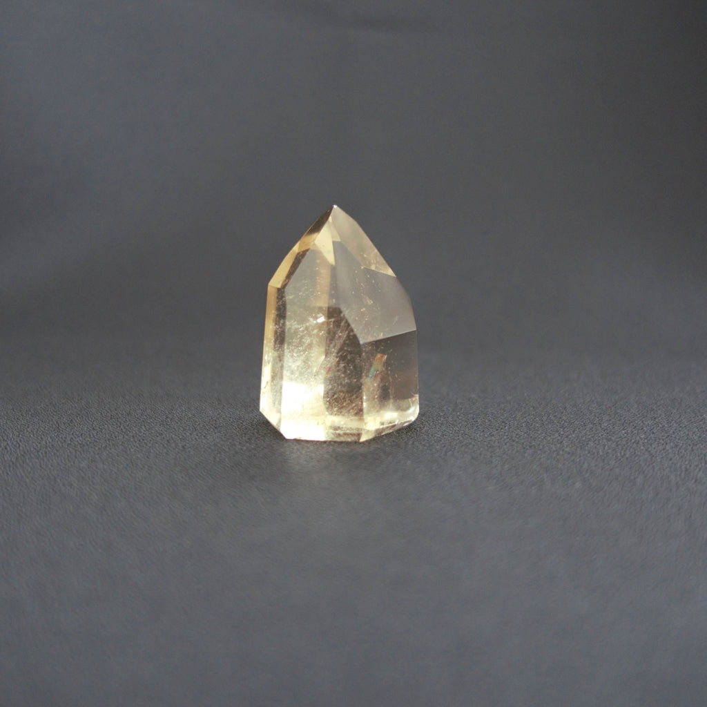 【送料無料】天然シトリン ポイント《非加熱/ポリッシュ/高さ42mm》超レア!