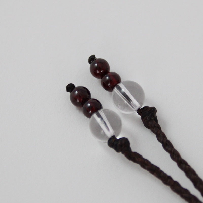 【送料無料】ガーデンクォーツ・マクラメ編みネックレス40mm《心身の癒し・浄化・グラウンディング》