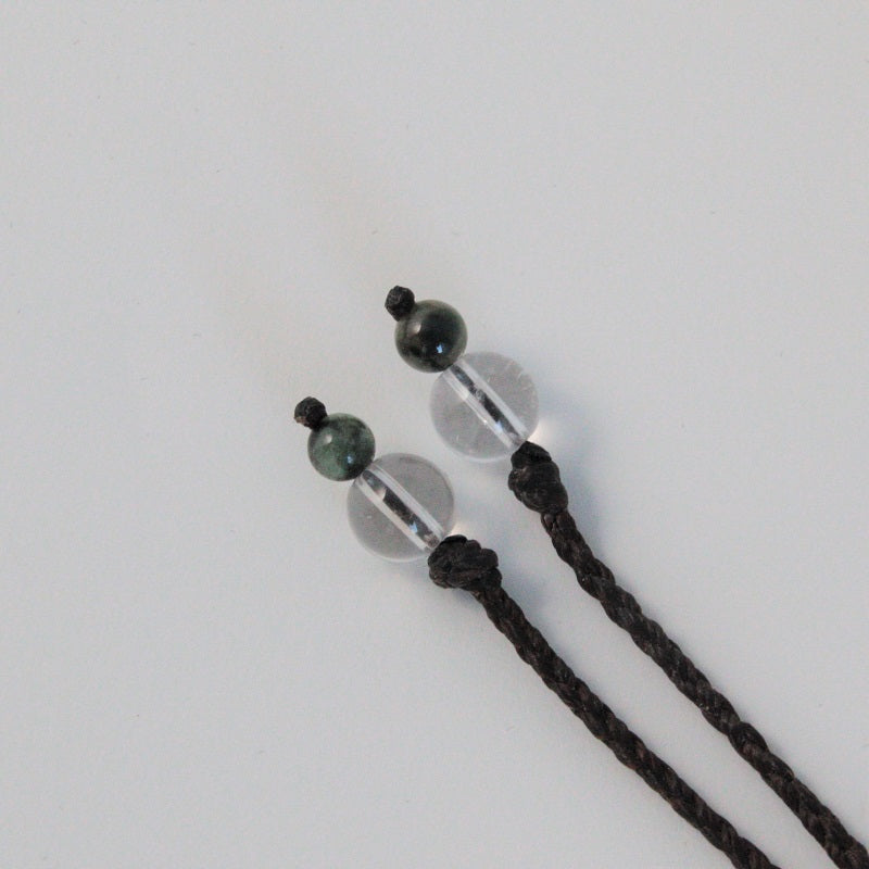 【送料無料】デンドリティックアゲート・マクラメ編みネックレス21mm《森のような癒しのパワー/ストレス解消》