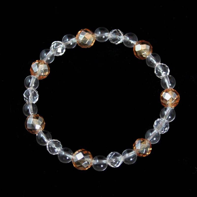 ゴールデンオーラ&水晶ブレスレット《金運/幸運/光》【ポスト投函対応可能商品】