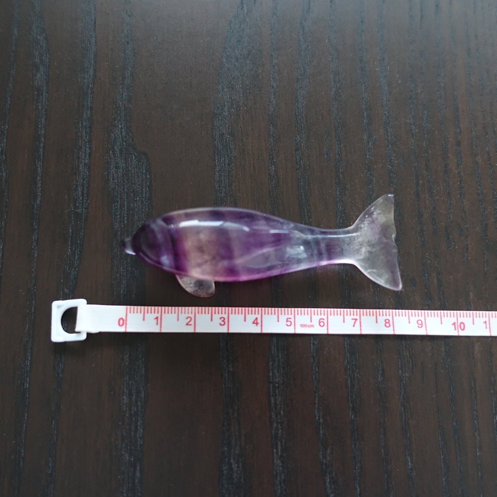 フローライト イルカ置物《彫刻/8cm》No.1