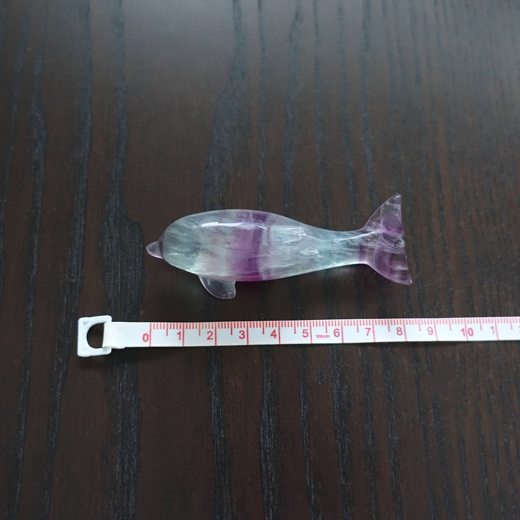 フローライト イルカ置物《彫刻/8cm》No.2