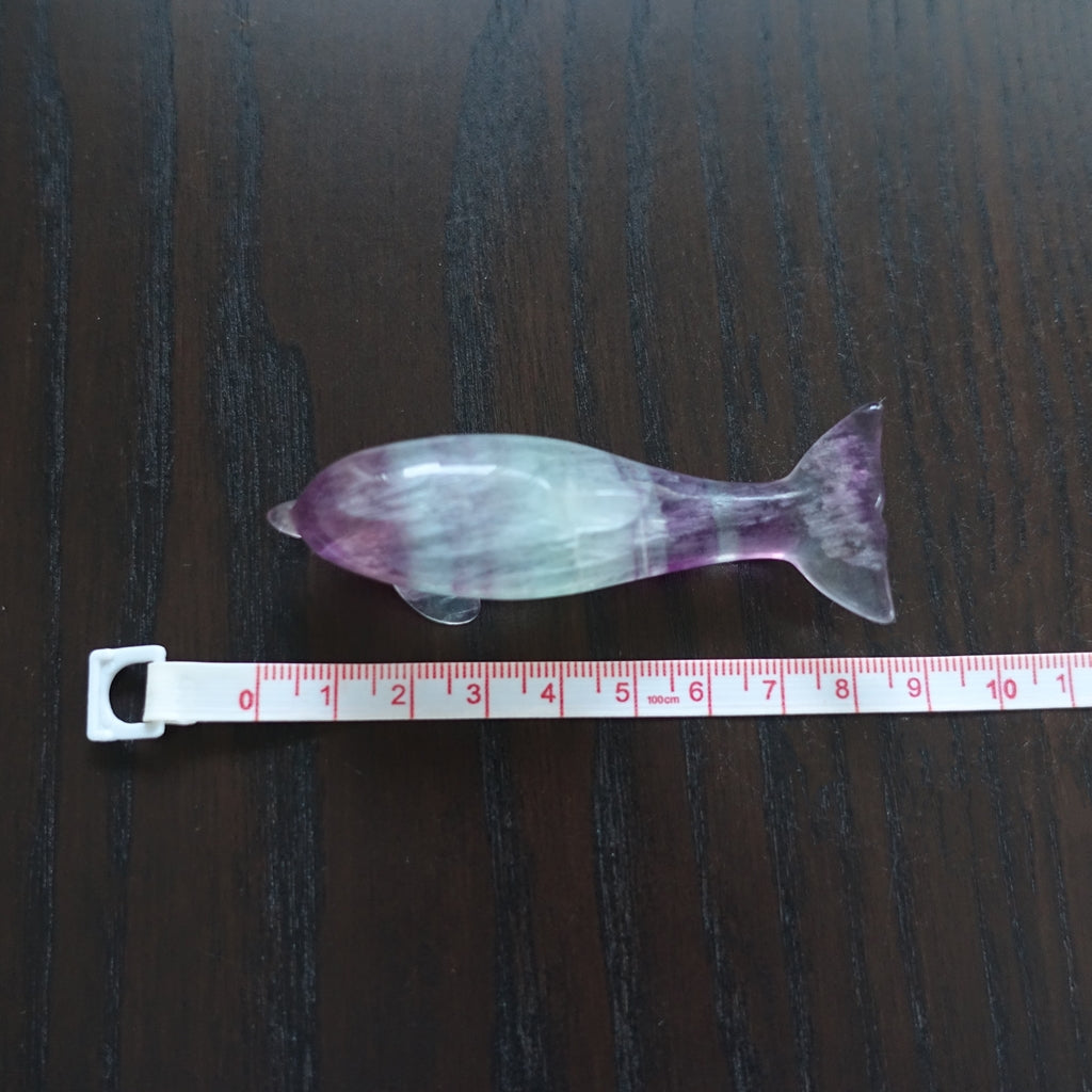 フローライト イルカ置物《彫刻/8cm》No.5