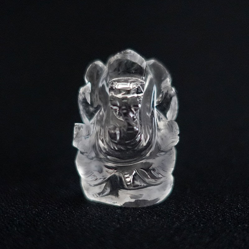 【送料無料】ヒマラヤ水晶ガネーシャ像（ガネーシュヒマール産/31mm15.2g）富・智恵・学問・商売繁盛の守り神