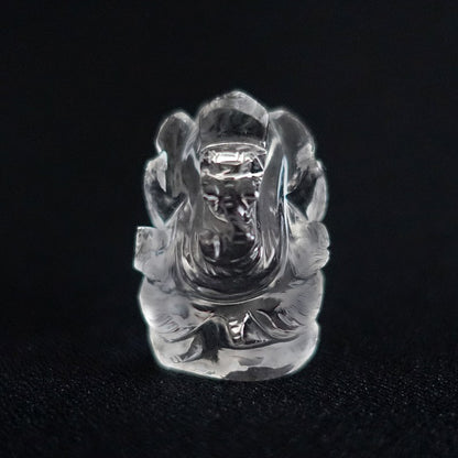 【送料無料】ヒマラヤ水晶ガネーシャ像（ガネーシュヒマール産/31mm15.2g）富・智恵・学問・商売繁盛の守り神