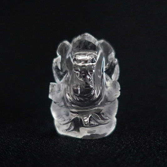 【送料無料】ヒマラヤ水晶ガネーシャ像（ガネーシュヒマール産/31mm15.2g）富・智恵・学問・商売繁盛の守り神