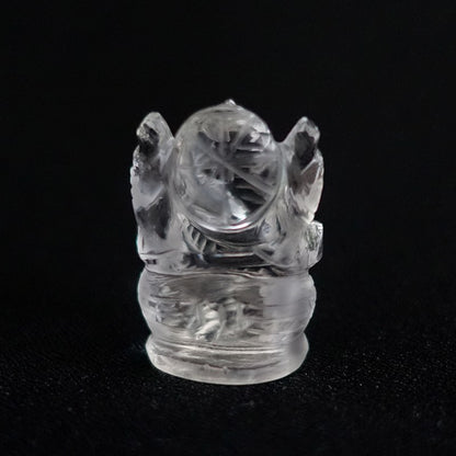 水晶ガネーシャ像《30.5mm/15.2g》富・智恵・学問・商売繁盛の守り神