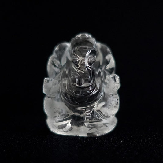 【送料無料】ヒマラヤ水晶ガネーシャ像（ガネーシュヒマール産/32mm21.7g）富・智恵・学問・商売繁盛の守り神