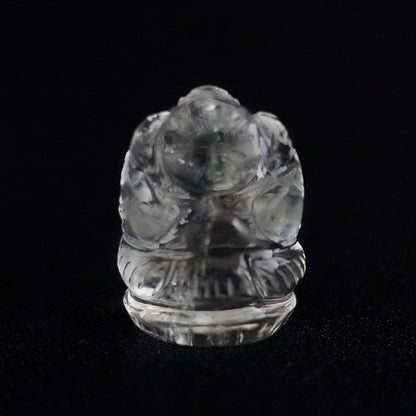 【送料無料】ヒマラヤ水晶ガネーシャ像（ガネーシュヒマール産/32mm21.7g）富・智恵・学問・商売繁盛の守り神