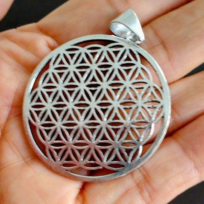 フラワーオブライフペンダントトップ《39mm/真鍮/神聖幾何学模様》Flower of Life【ポスト投函対応可能商品】