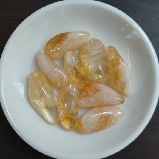 シトリン タンブル (磨き石) 【1個販売】センタリング/リラックスにお勧め【ポスト投函対応可能商品】