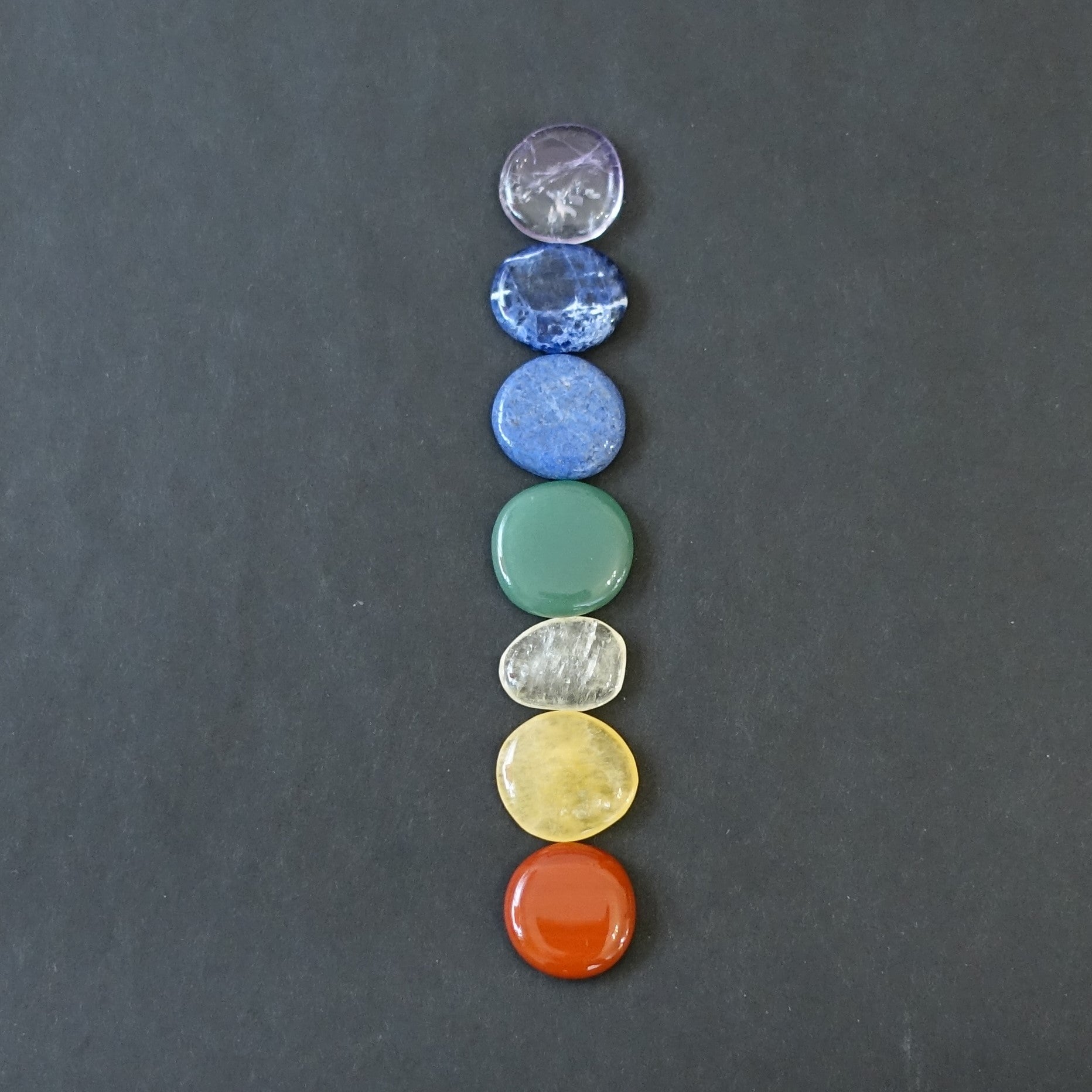 チャクラストーン ヒーリングセット（7色のタンブル＆ヒマラヤ水晶